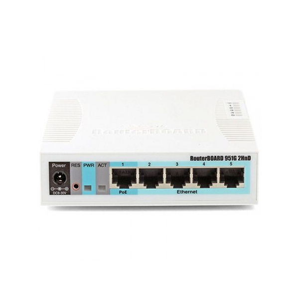 купить Wi-Fi точка доступа MikroTik RB951G-2HnD Wi-Fi router. 802.11b/g/n 2.4GHz, 5x 10/100/1000, USB. PoE в Алматы