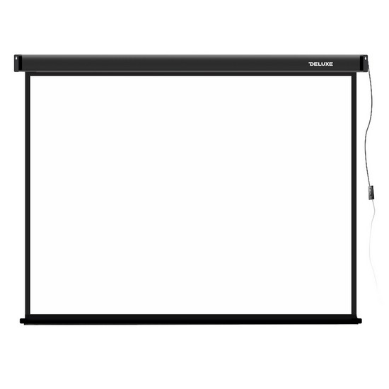 купить Экран моторизированный, Deluxe, DLS-E406-305, Настенный/потолочный, Рабочая поверхность 394x293 см., 4:3, Matt white, Чёрный в Алматы