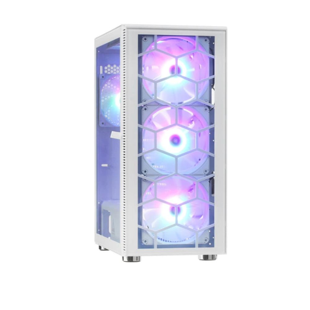 Купить Корпус Montech X3 GLASS (W) ATX/Micro-ATX/Mini-ITX 1xUSB3.0 2xUSB2.0 1xAudio 1xMic Белый в Алматы