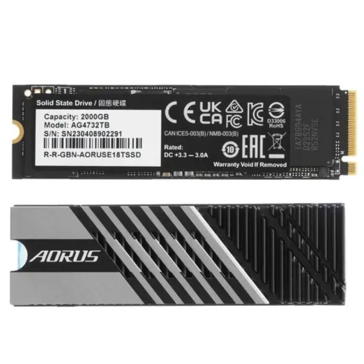 купить SSD 2 Tb PCIe 4.0 GIGABYTE AG4732TB AORUS Gen4 7300 SSD 2TB в Алматы