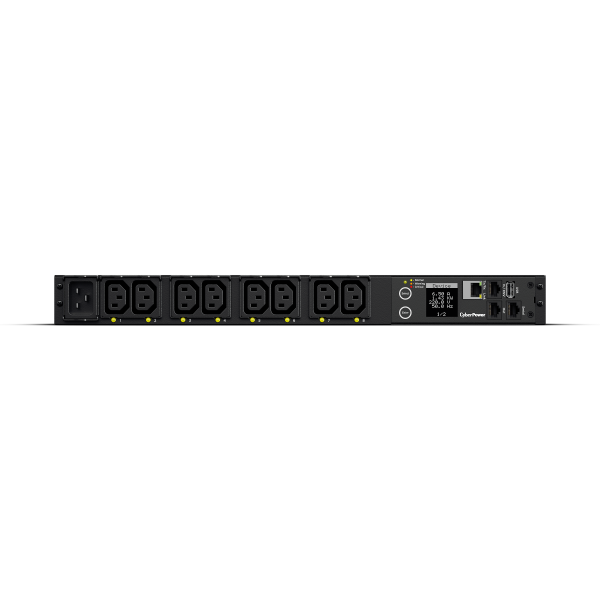 купить Блок распределения питания CyberPower PDU41005 (1U), вход IEC C20, 20A, выход 8*IEC C13, RJ45, USB, LED, LCD. в Алматы