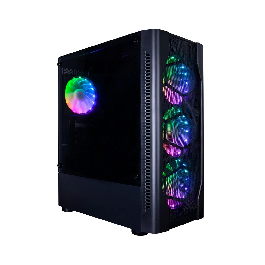 Купить Корпус 1Stplayer DK-D4-BK-1F5M-3F5S, Midi Tower, ATX, Black, 1x3.5*/1x2.5*, 2xUSB2.0, 3xUSB3.0, RGB в Алматы