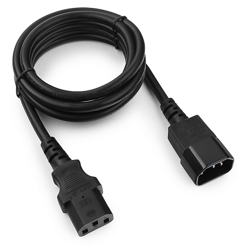 купить Кабель питания сист.блок-монитор Cablexpert PC-189-1-1.8M, 1.8м, C13-C14, 3x1кв.мм., черный, с зазем в Алматы