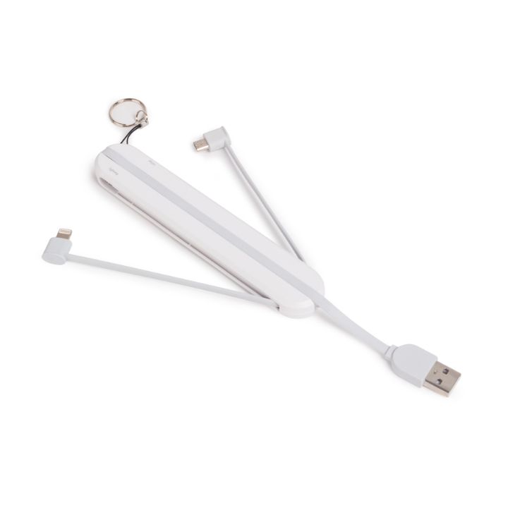 купить Интерфейсный кабель LDNIO 3 in 1 cable LC130 45cm Брелок Белый в Алматы