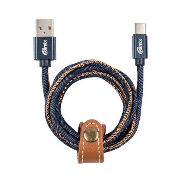 купить Кабель Ritmix RCC-437 Type-C-USB 2.0 A Jeans в Алматы