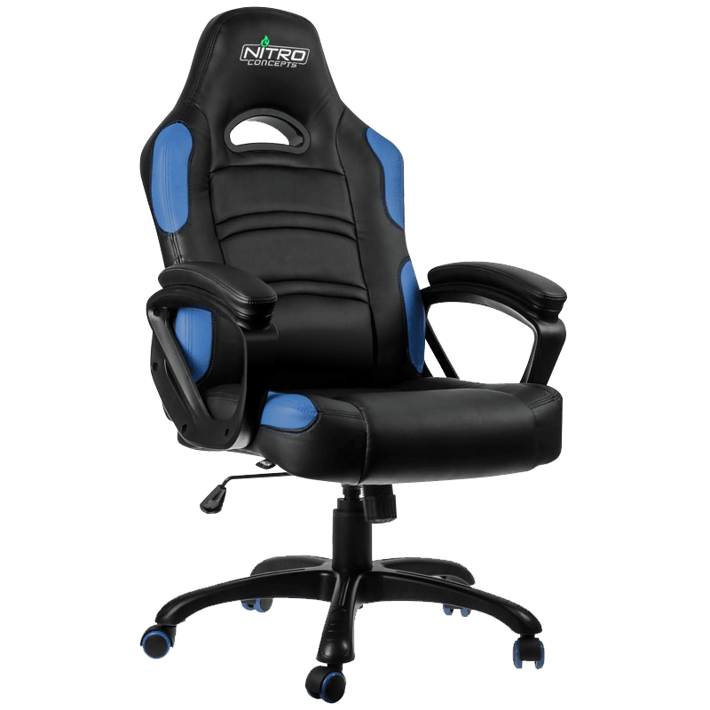 купить Игровое кресло GameMax GCR07 Blue <Спинка: 79см, механизм качания, нагрузка до 120кг> в Алматы