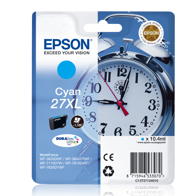 купить Картридж Epson C13T27124022 для WF-7110/7610/7620 голубой new в Алматы