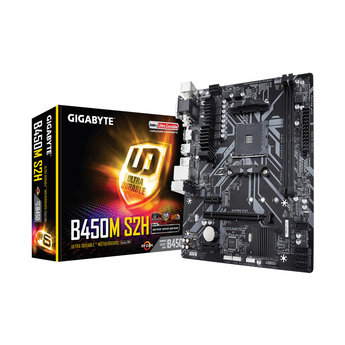купить Материнская плата Gigabyte B450M S2H в Алматы