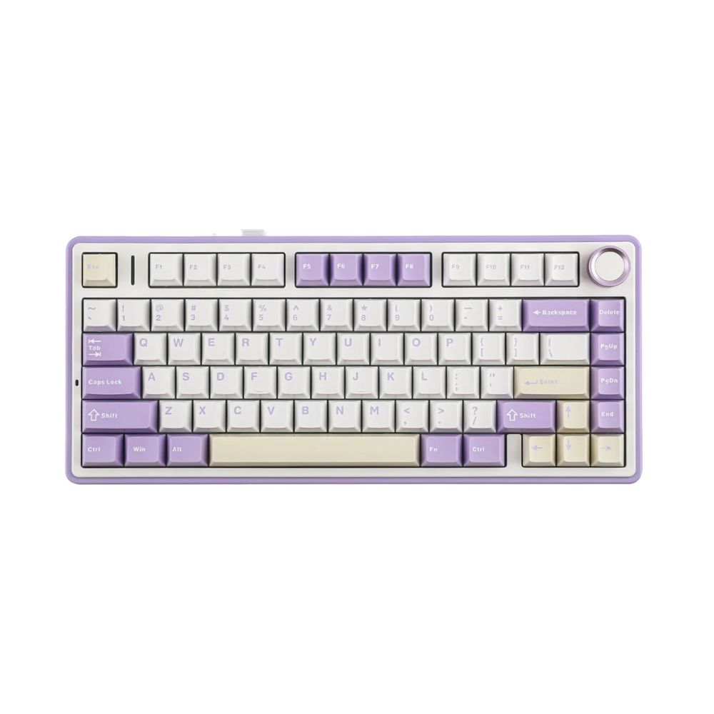 купить Клавиатура AULA F75, mechanical, Gray Wood V3 switch, 80 keys EN/RU, 2.4/BT/cable, White-Green в Алматы