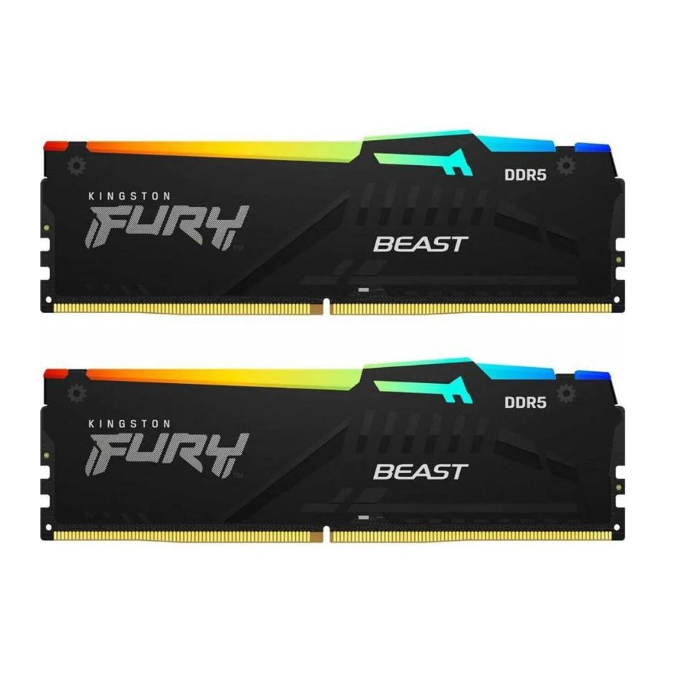 Купить Модуль памяти Kingston Fury Beast RGB EXPO KF564C32BBEAK2-64 DDR5 DIMM 64Gb KIT (2x32) 6400MHz CL32 в Алматы