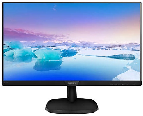 купить Монитор Мультимедийный 21.5* PHILIPS 223V7QHAB/01 IPS W-LED 1920x1080 5мс 250кд/м2 1000:1 10 000 000:1 1xVGA 1xHDMI  Угол обзора: 178&deg;/178&deg;, Колонки 2ВТх2, Цвет: Черный. в Алматы
