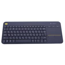 купить Клавиатура беспроводная Logitech K400 Plus (DARK, с сенсорной панелью, приемник Unifying, 920-007147 2 батареи типа AA) в Алматы
