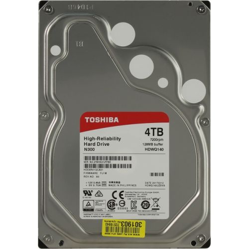 купить Жесткий диск TOSHIBA HDWQ140UZSVA/HDEXR01ZNA51F N300 High-Reliability Hard Drive 4TB 3,5* 7200RPM 128MB SATA-III в Алматы