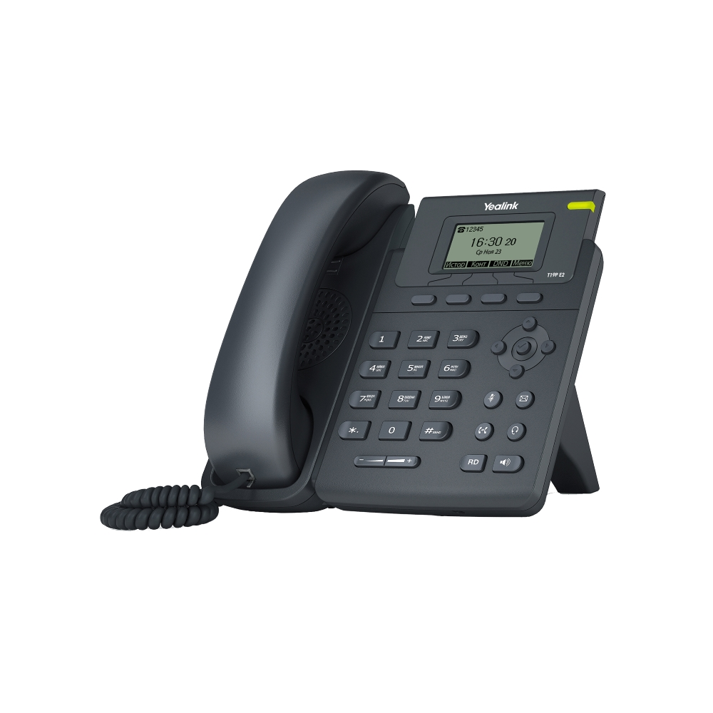 купить Yealink SIP-T19P E2 SIP-телефон, 1 линия, PoE, с БП в Алматы