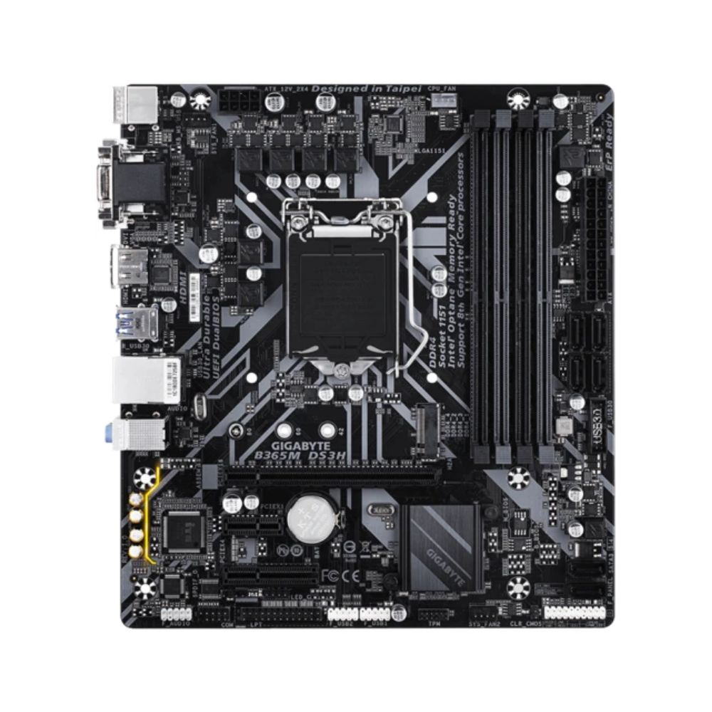 купить Материнская плата Gigabyte B365M DS3H LGA1151 4xDDR4 6xSATA M.2 D-Sub DVI HDMI mATX в Алматы