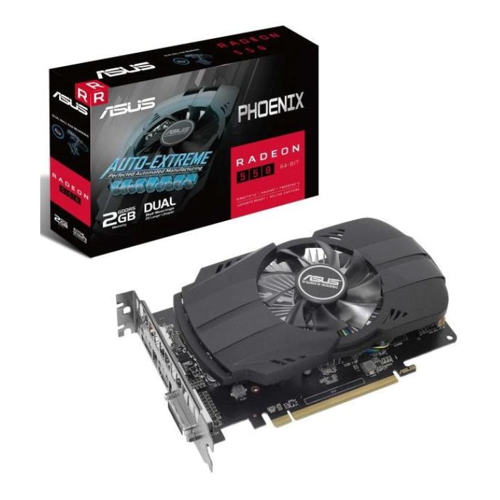 купить Видеокарта ASUS AMD Radeon 550 2GB GDDR5 64-bit DVI HDMI DP HDCP PH-550-2G в Алматы
