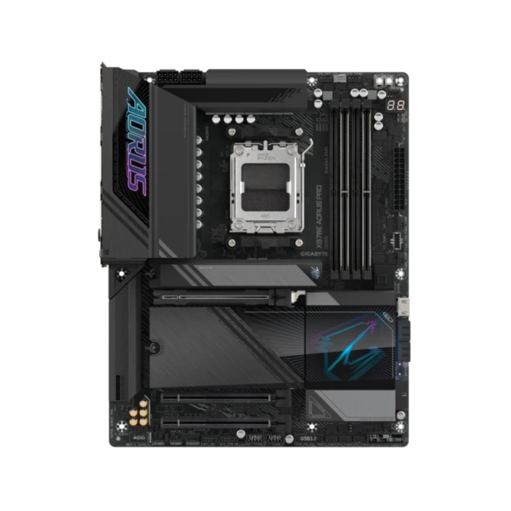 купить Сист.плата Gigabyte X870E AORUS PRO, AM5, 4xDDR5, PCI-E5 x16, 3xM.2, SATA6, HDMI, DPx3, Wi-Fi6E, LAN2.5GbE, BOX в Алматы