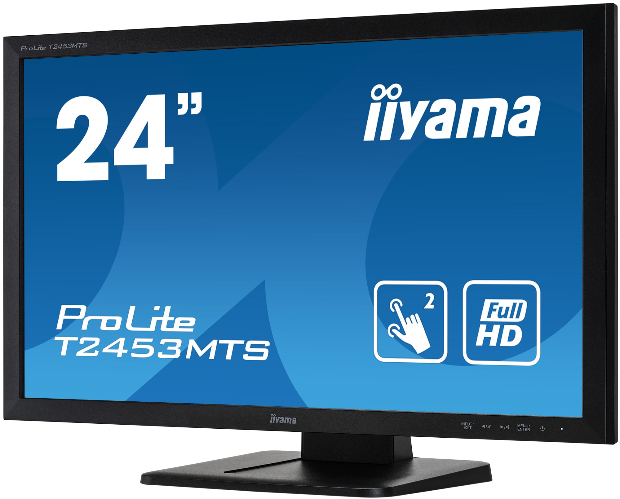 купить Монитор LCD 23.6** [16:9] 1920х1080(FHD) VA, nonGLARE, TOUCH, 250cd/m2, H178&deg;/V178&deg;, 3000:1, 12М:1, 4ms, VGA, DVI, HDMI, Tilt, Speakers, 3Y, Black в Алматы