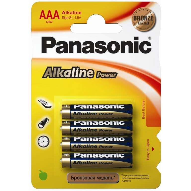 купить Батарейка щелочная PANASONIC Alkaline Power Promo pack AAA/4B /  в Алматы