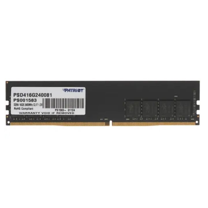 купить Модуль памяти Patriot, PSD416G240081, DDR4, 16 GB, DIMM <PC4-19200/2400MHz> CL17, 288-Pin в Алматы