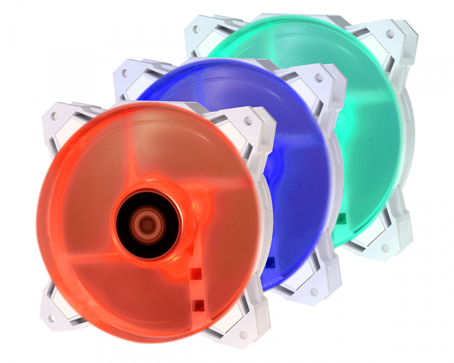 купить Вентилятор для корпуса ID-Cooling SF-12025-RGB-TRIO-SNOW <комплект из 3шт  пульт, 120mm, 2000RPM> в Алматы