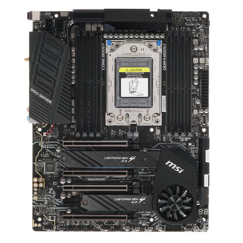 купить Материнская плата MSI TRX40 PRO WIFI AMD sTRX4 Support CPU AMD Ryzen&trade; Threadripper&trade; 3-поколения  8xDDR4 8xSATA3 RAID 2xM.2 ATX  в Алматы