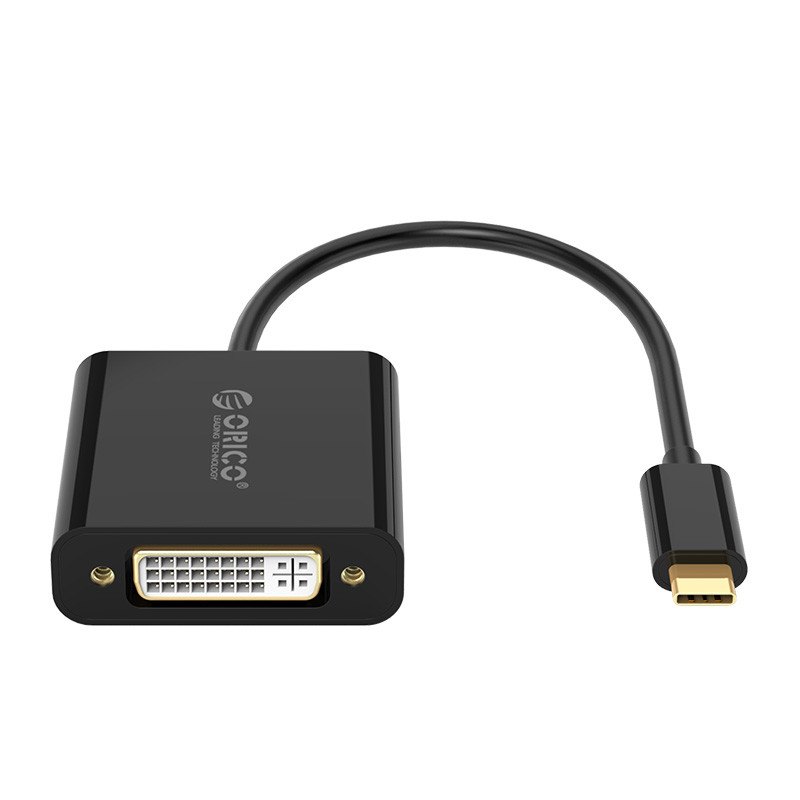 купить Адаптер ORICO  XD-125-BK-BP <Type-C to DVI (F), Cable 15cm, 1920*1080@60Hz, 52*45*15mm> в Алматы