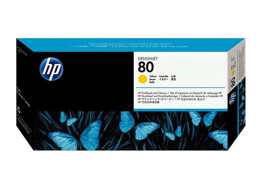 купить Картридж струйный HP C4823A, №80 Жёлтый, для HP DesignJet 1000/1000+ семейства в Алматы
