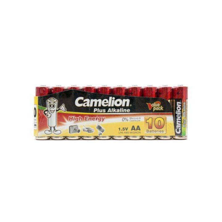 купить Батарейка, CAMELION, Тип батареи AA (Пальчиковая) Plus Alkaline, 1.5V, 2700 mAh, 10 шт., в плёнке LR в Алматы