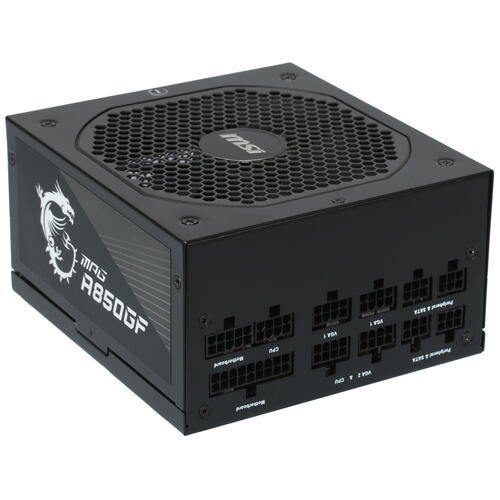 купить Блок питания MSI MPG A850GF, 850W, Active PFC, 80+ GOLD, MPG A850GF в Алматы