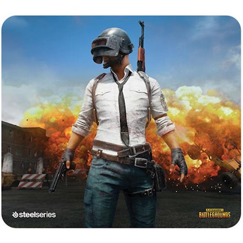 купить Коврик для компьютерной мыши, Steelseries, QCK   PUBG Erangel Edition, 63807, 450x400x4 мм, Резиновая основа, Тканевая поверхность, Склеивание, Гладкая поверхность, Рисунок в Алматы