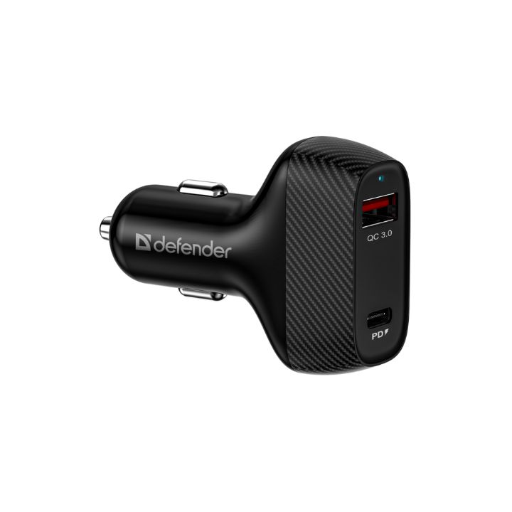 купить Зарядное устройство автомобильное Defender UCA-90 36W QC3.0 черный в Алматы