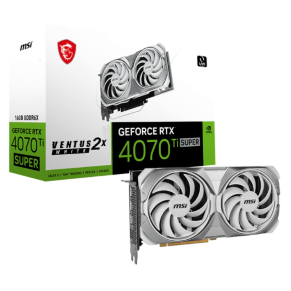 купить Видеокарта MSI GeForce RTX 4070 Ti SUPER 16G VENTUS 2X WHITE в Алматы