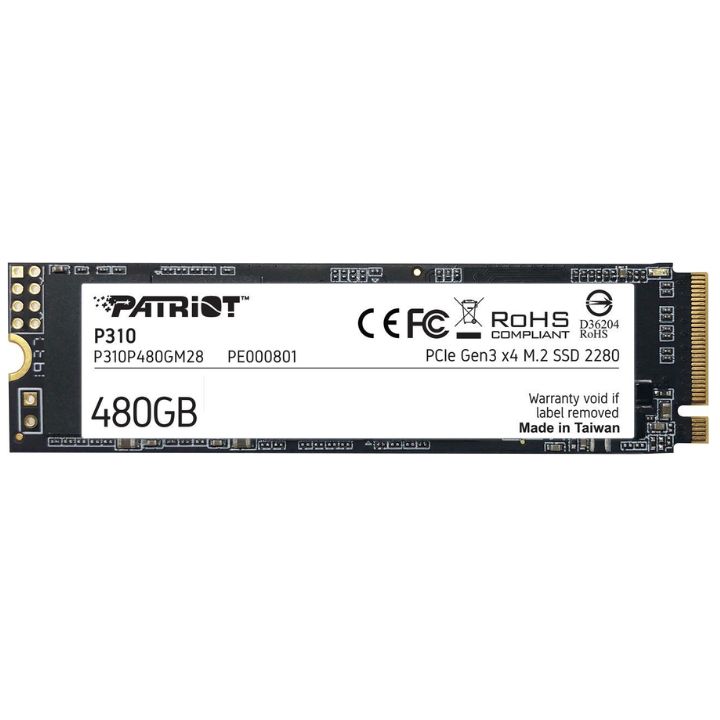 купить Накопитель SSD M.2 NVME Patriot &nbsp;480GB P310 2280 <R/W 1700/1500>&nbsp;P310P480GM2 в Алматы