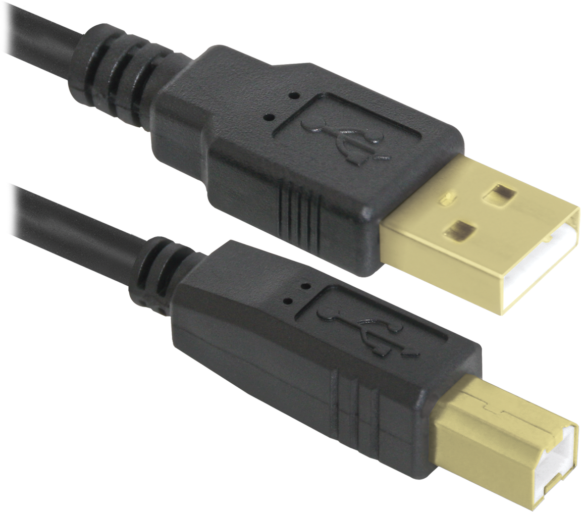 купить Кабель Defender USB04-06PRO USB 3.0 AM-BM 1.8 м, золотые контакты, 2 фильтра, RTL в Алматы