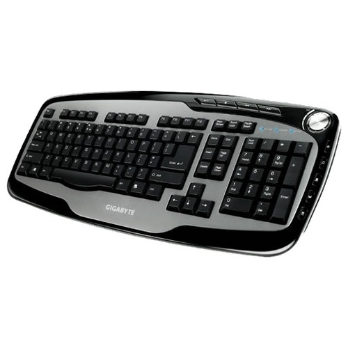 купить Клавиатура, Gigabyte, GK-K6800, USB, Кол-во стандартных клавиш 103, 15 мультимедиа-клавиш, Размер: 467*205*31,2 мм., Длина кабеля 1,5 метра,  Анг/Рус, Чёрный в Алматы