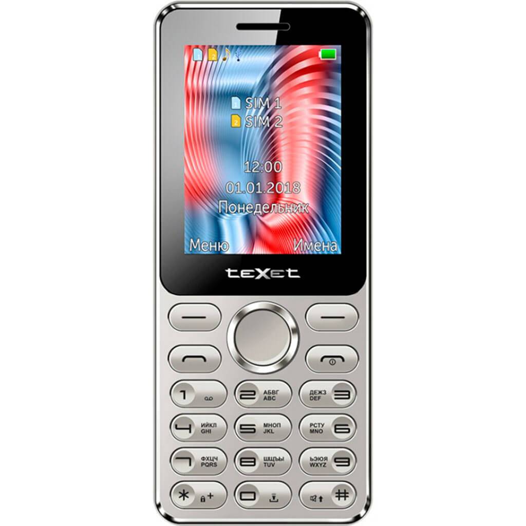 купить Мобильный телефон Texet TM-212 серый в Алматы