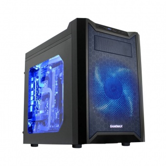 купить Корпус ПК без БП GameMax CX302 <Mini-Tower, window, 1 x 200mm GREEN> в Алматы