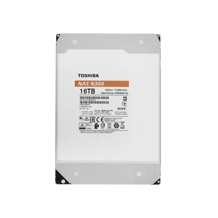 купить Жёсткий диск HDD 16Tb SATA 6Gb/s Toshiba N300 HDWG31GUZSVA 3.5" 7200rpm 512Mb в Алматы
