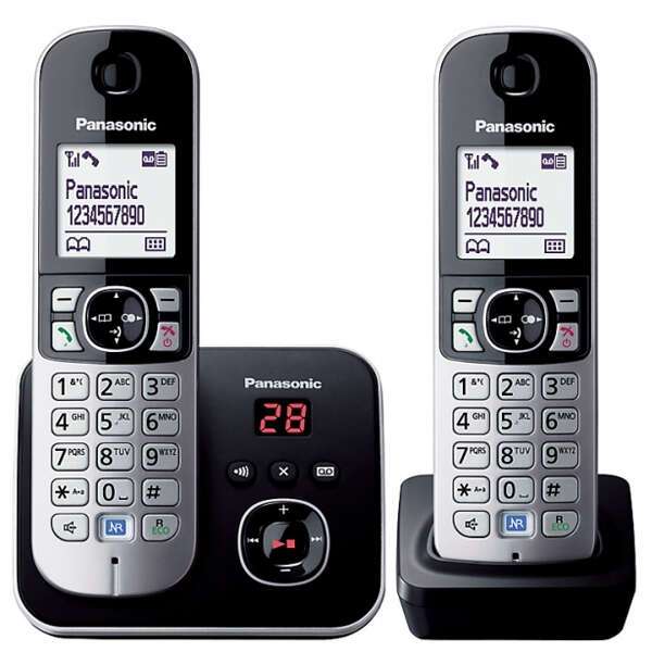 купить Радиотелефон PANASONIC KX-TG6822CAB Black-silver /  в Алматы