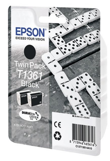 купить Картридж Epson C13T13614A10 K301/K201/K101 черный, набор 2 шт. в Алматы
