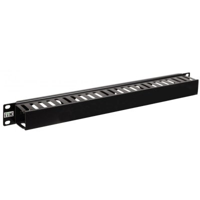 купить ITK CO05-1PC ITK пластиковый каб. органайзер с крышкой, 1U, чер. /  в Алматы