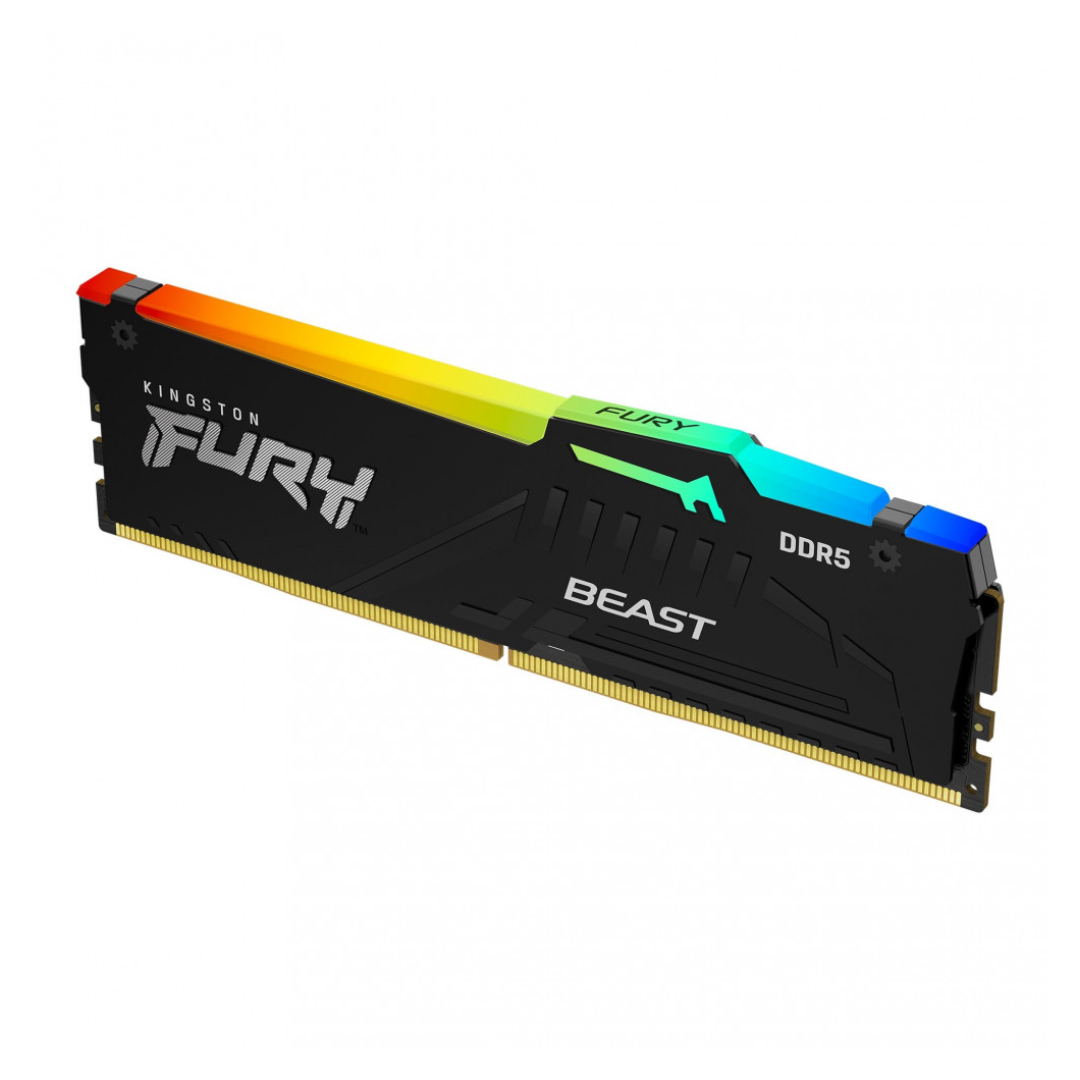 купить ОЗУ Kingston Fury Beast RGB 8Gb 4800MHz DDR5 DIMM, CL38, 1.1v, KF548C38BBA-8 в Алматы