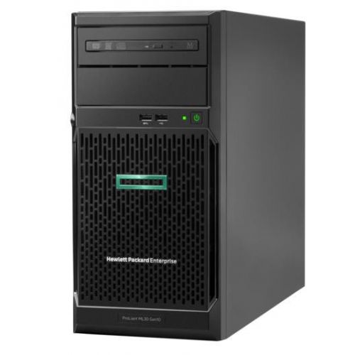 купить Сервер HP Enterprise/ML30 Gen10/1/Xeon/E-2134 (4C/8T 8Mb)/3,5 GHz/1x16 Gb/S100i SATA only/0,1,5,10/4 LFF/2x1GbE/Nо ODD/1 х 500W Platinum в Алматы