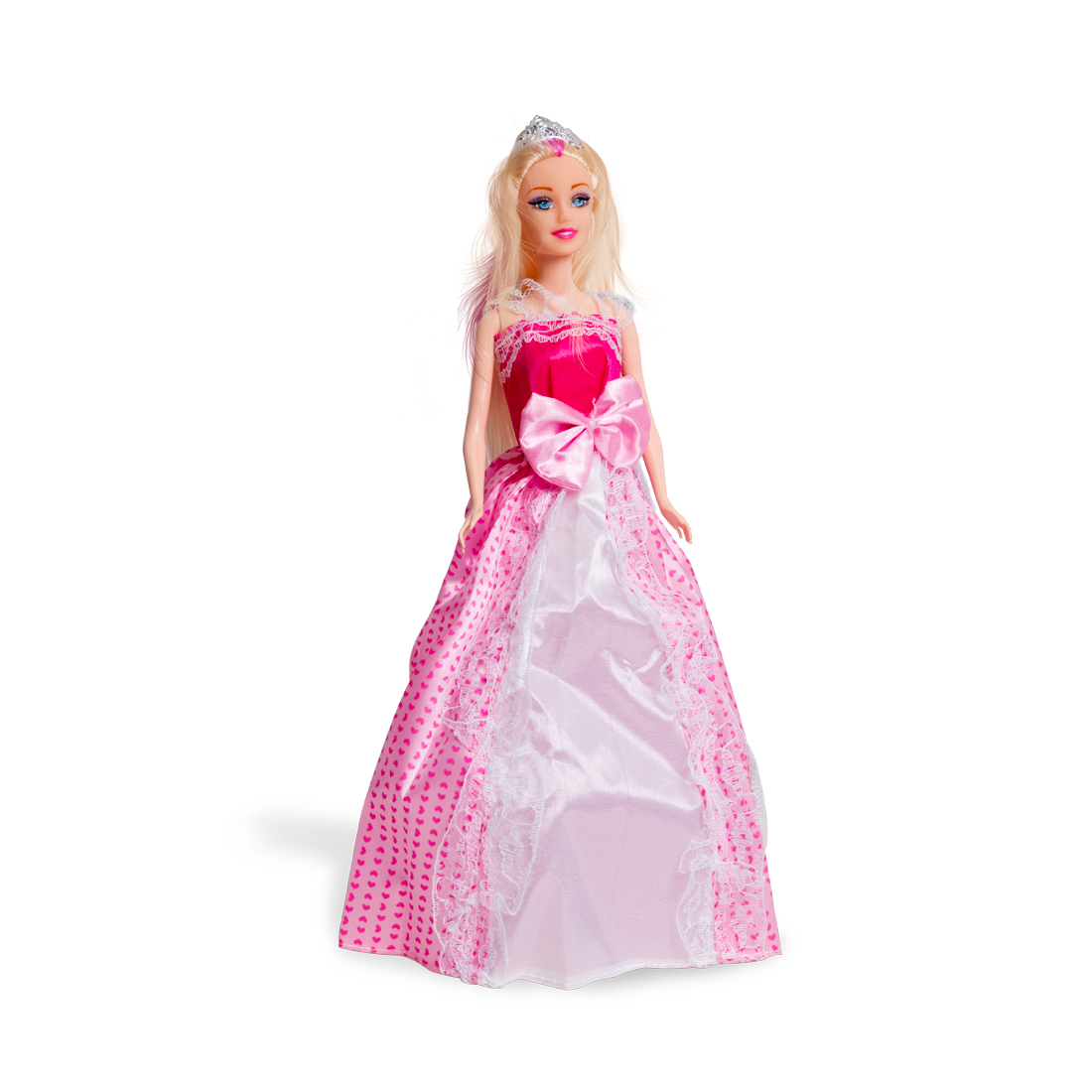 купить Кукла 29см, X Game kids, 9310, Серия Emily Сказочный бал, Подарочная упаковка, Розовое с белым платье, Пластик, Цветная русифицированная коробка в Алматы