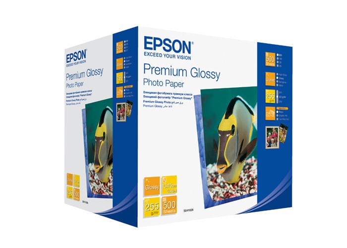 купить Бумага для струйной печати Epson C13S041826 Premium Glossy Photo Paper 10x15cm, глянцевая, 500 листов, 255 гр/м2 в Алматы