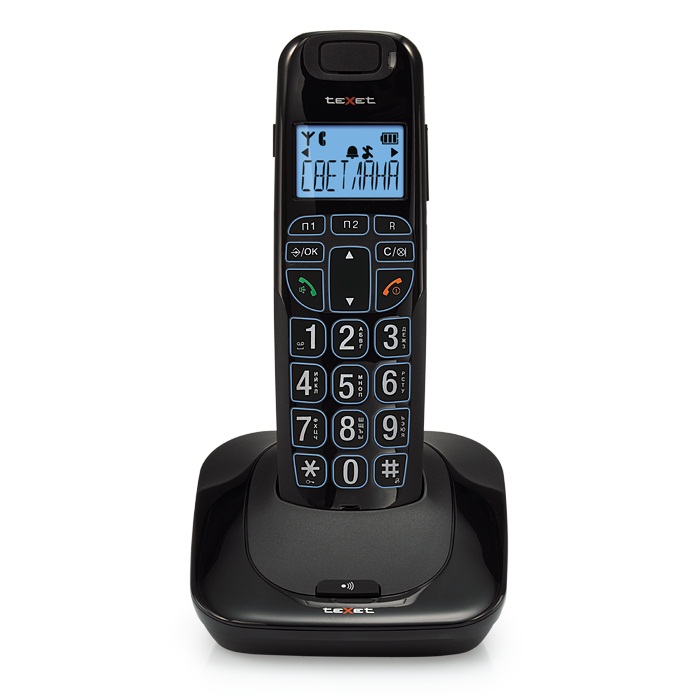 купить Бесшнуровой телефонный аппарат teXet TX-D7505А (черный)  в Алматы