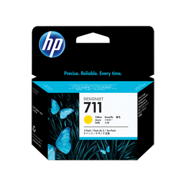 купить Картридж HP Europe/CZ136A, 3-Pak/Струйный/№711/желтый/29 мл/ в Алматы