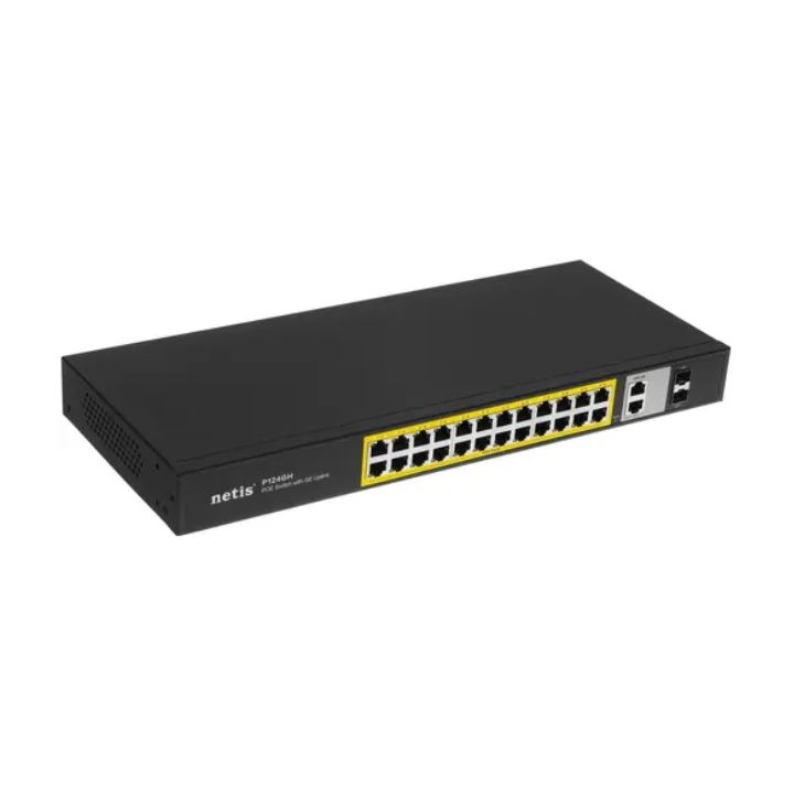 купить Коммутатор Netis P124GH, 24x10/100 LAN PoE, 2xGigabit Uplink, 2xSFP, 320W PoE в Алматы