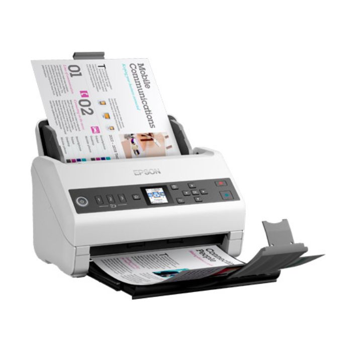 Сканер потоковый Epson WorkForce DS-730N, А4, 40 стр./мин / 80 изобр ...